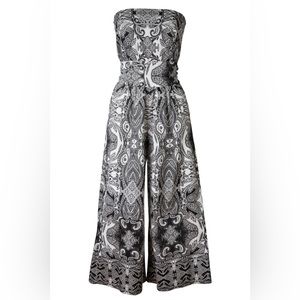 Tina Jumpsuit in Inkwash Paisley Black. Size 2